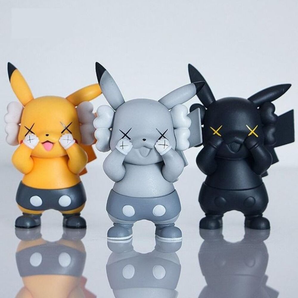 Customizable 7-Inch Pikachu Pokemon KAWS 3D Printed Figure